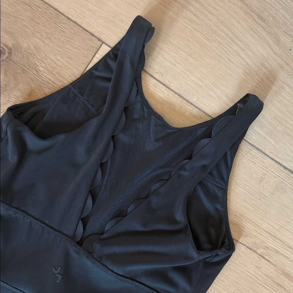 NWOT JoyLab - Women's Scallop Detail Black ActiveDress - Picture 6 of 7